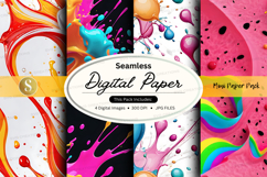 Seamless digital paper pack colorful abstract textures Product Image 1