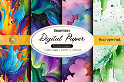 Seamless digital paper textures colorful abstract background Product Image 1