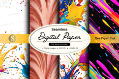 Seamless digital paper pack with vibrant watercolor textures Product Image 1