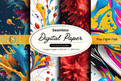 Seamless digital paper pack with vibrant abstract textures Product Image 1