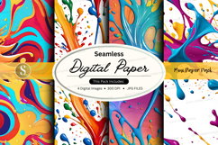 Seamless digital paper patterns colorful abstract design Product Image 1