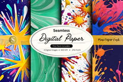 Seamless digital paper textures vibrant colorful patterns Product Image 1