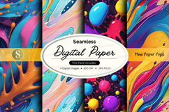 Seamless digital paper patterns colorful abstract background Product Image 1