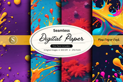 Seamless digital paper textures vibrant colorful backgrounds Product Image 1