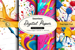 Seamless digital paper textures colorful abstract design Product Image 1