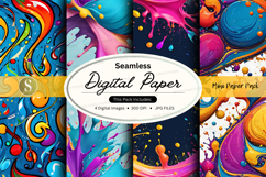 Seamless digital paper patterns colorful abstract background Product Image 1