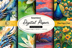 Seamless digital paper textures floral watercolor background Product Image 1