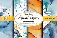 Seamless digital paper textures pack watercolor abstract bac Product Image 1