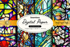 Seamless digital paper patterns colorful abstract textures b Product Image 1