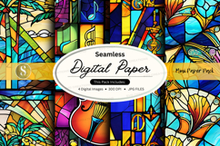 Seamless digital paper patterns vintage colorful textures Product Image 1