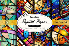 Seamless digital paper pack with vibrant geometric patterns Product Image 1