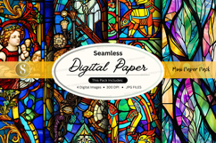 Seamless vintage digital paper pack with floral patterns Product Image 1