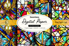 Seamless digital paper pattern colorful geometric textures b Product Image 1