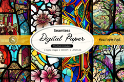 Seamless digital paper textures floral vintage design backgr Product Image 1