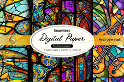 Seamless digital paper pack with colorful patterns and textu Product Image 1