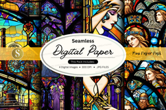 Seamless fantasy digital paper textures vintage art backgrou Product Image 1