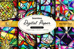 Seamless digital paper pack colorful geometric patterns Product Image 1