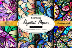 Seamless digital paper textures floral vintage design pack Product Image 1