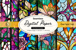 Seamless floral digital paper texture background design Product Image 1