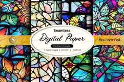 Seamless digital paper floral vintage pattern background Product Image 1