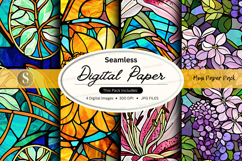 Seamless digital paper patterns floral vintage background te Product Image 1