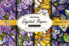 Seamless digital paper pack floral vintage patterns design Product Image 1