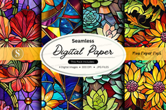 Seamless digital paper floral vintage patterns background Product Image 1