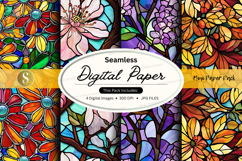 Seamless digital paper floral pattern watercolor background Product Image 1