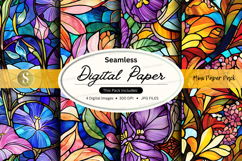 Seamless digital paper pack floral vintage patterns backgrou Product Image 1