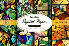 Seamless digital paper patterns vibrant colorful backgrounds Product Image 1