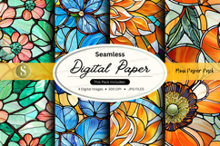 Seamless digital paper floral vintage pattern background Product Image 1