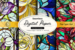 Seamless digital paper pack floral vintage patterns backgrou Product Image 1