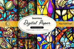Seamless digital paper patterns vintage colorful textures Product Image 1