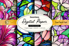 Seamless digital paper pack with vibrant geometric patterns Product Image 1
