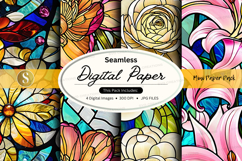 Seamless digital paper pack with vibrant patterns and textur Product Image 1