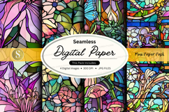 Seamless digital paper textures floral vintage background Product Image 1