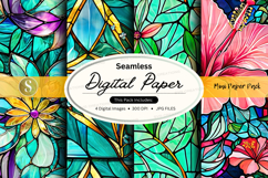 Seamless floral digital paper background texture pack Product Image 1