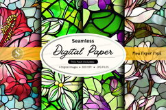 Seamless floral digital paper pack vintage pattern backgroun Product Image 1