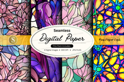 Seamless digital paper pack with vibrant geometric patterns Product Image 1