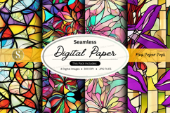 Seamless digital paper texture floral pattern background Product Image 1
