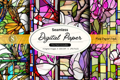 Seamless digital paper pack floral vintage pattern design Product Image 1