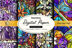 Seamless digital paper textures floral vintage background Product Image 1