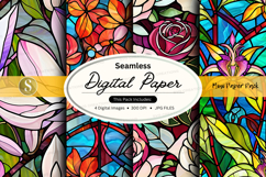 Seamless floral digital paper background vintage design Product Image 1