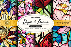 Seamless floral digital paper pack vintage design background Product Image 1
