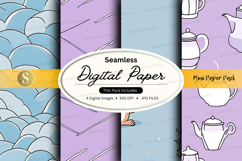 Seamless digital paper pack vintage kitchen pattern design Product Image 1