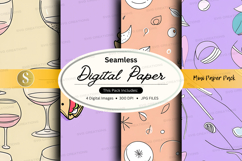 Seamless digital paper pack with elegant textures and patter Product Image 1