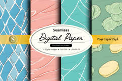 Seamless digital paper pack with gold coins and textures Product Image 1