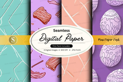 Seamless digital paper pack with vintage textures and patter Product Image 1