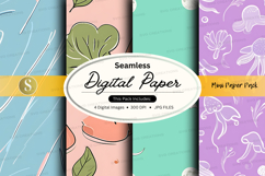 Seamless digital paper pack with floral patterns and mockups Product Image 1