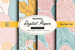 Seamless digital paper pack watercolor textures background Product Image 1
